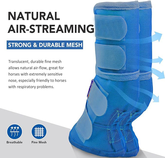 Adjustable Horse Leg Boots Breathable Neoprene Equine Guards Mosquito Repellent Wraps Reduced Fatigue Equestrian Gear - Rose